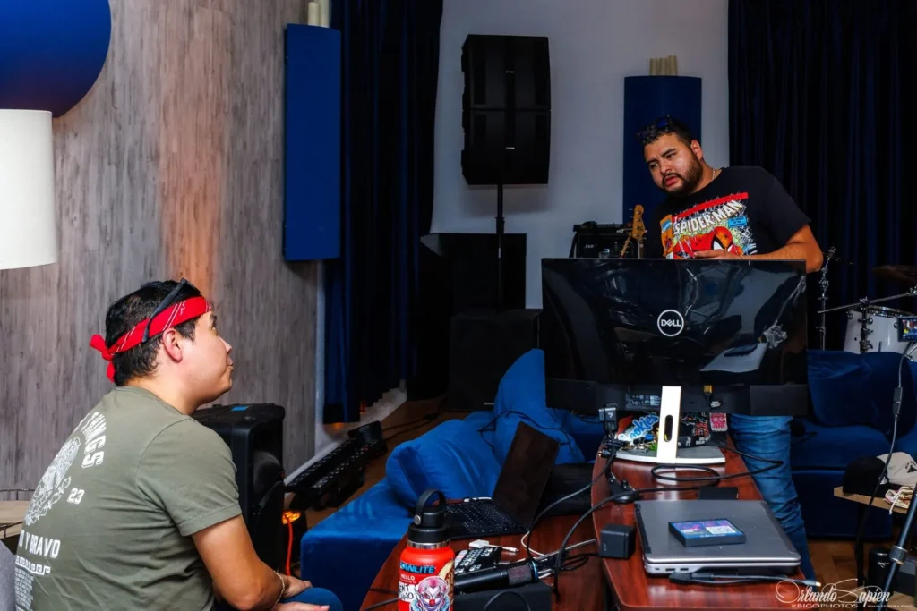 The TakeOver Show crew preparing the studio
